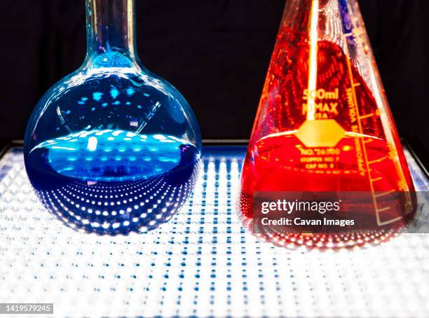 laboratory at refinery in north dakota - conical flask stock pictures, royalty-free photos & images