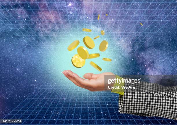 making money in the meta verse - geld verheizen stock-fotos und bilder
