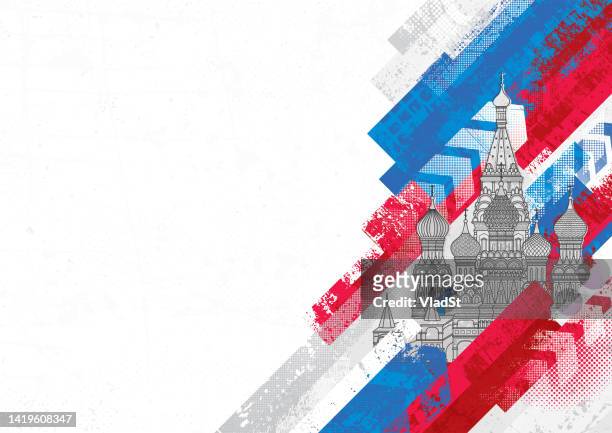moscow russia abstract grunge background - russia flag stock illustrations