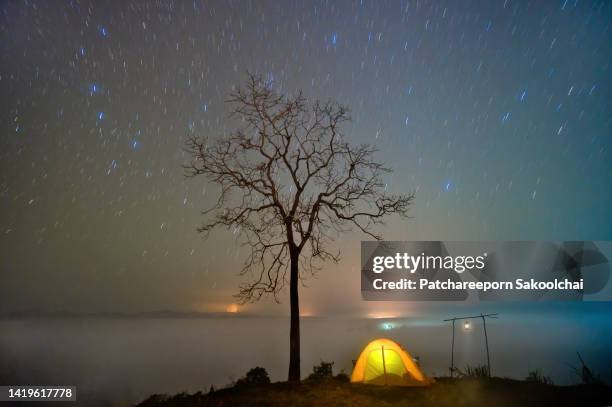 middle of the night camp - campfire storytelling stock pictures, royalty-free photos & images