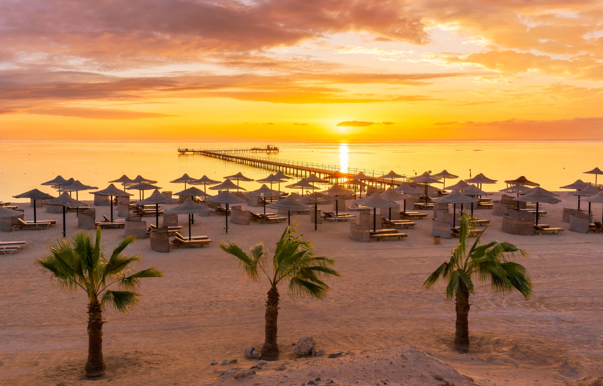 red sea sunset