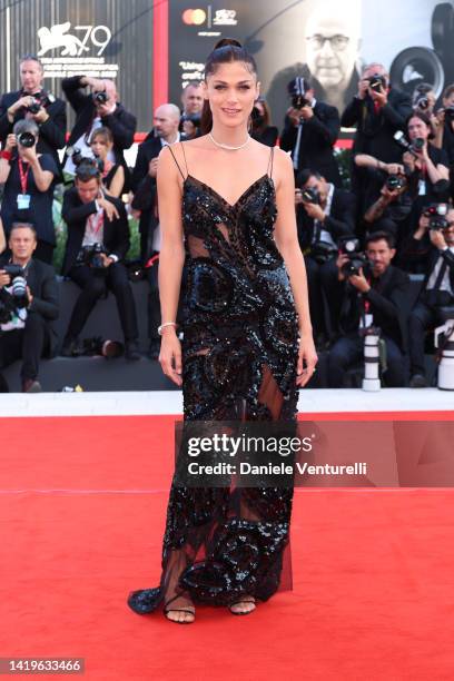 Elisa Sednaoui attends the "White Noise" and opening ceremony red carpet at the 79th Venice International Film Festival on August 31, 2022 in Venice,...
