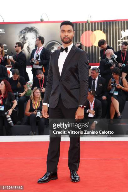 Regé-Jean Page attends the "White Noise" and opening ceremony red carpet at the 79th Venice International Film Festival on August 31, 2022 in Venice,...