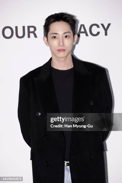 South Korean actor and model Lee Soo-Hyuk attends the 'OUR LEGACY' Korea launch Photocall at Hyundai Department Store on August 31, 2022 in Seoul,...
