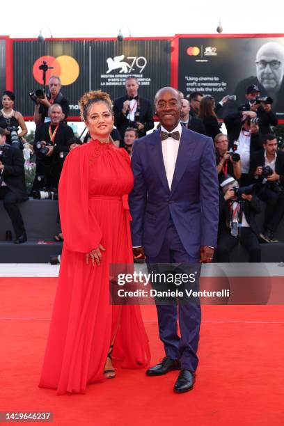 Don Cheadle and Bridgid Coulter attend the "White Noise" and opening ceremony red carpet at the 79th Venice International Film Festival on August 31,...