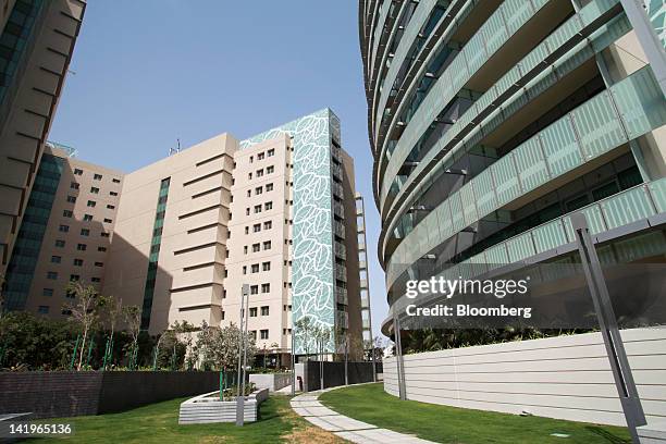 New apartment blocks are seen at the Al Muneera development during a media tour organized by Aldar Properties PJSC, Abu Dhabi's biggest real estate...