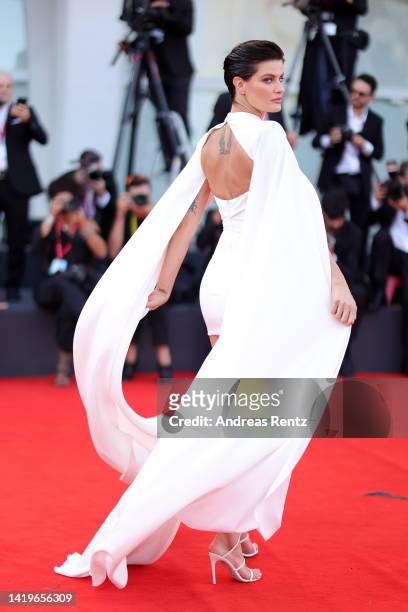 Isabeli Fontana attends the Netflix film "White Noise" and opening ceremony red carpet at the 79th Venice International Film Festival on August 31,...