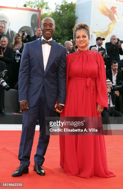 Don Cheadle and his wife Bridgid Coulter attend the "White Noise" and opening ceremony red carpet at the 79th Venice International Film Festival on...
