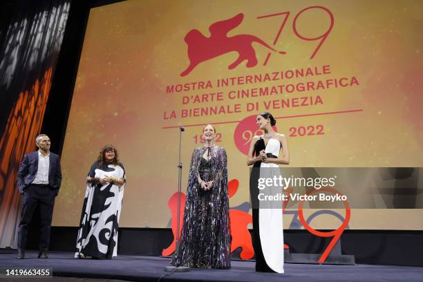 Luigi De Laurentiis Jury President Michelangelo Frammartino, Orizzonti Jury President Isabel Coixet, Jury President Julianne Moore and Festival...