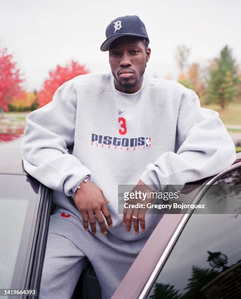 American professional basketball player Ben Wallace in October, 2004 in Detroit, Michigan.