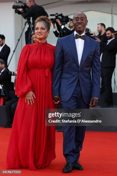 Don Cheadle and his wife Bridgid Coulter attend the opening ceremony of the 79th Venice International Film Festival on August 31, 2022 in Venice,...