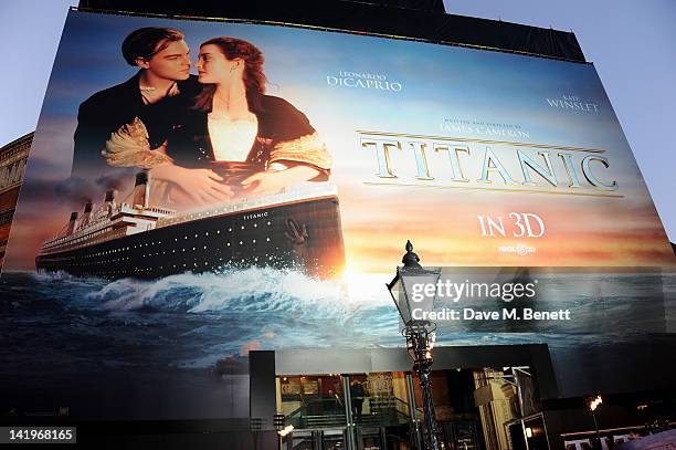 General view of the atmosphere at at the World Premiere of 'Titanic 3D' at the Royal Albert Hall on March 27, 2012 in London, England.