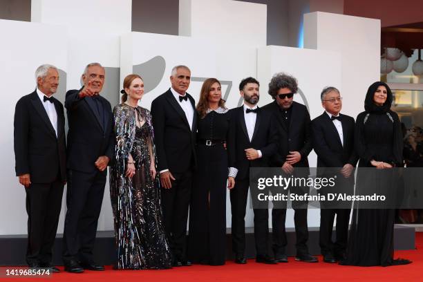 President of La Biennale di Venezia, Roberto Cicutto, Director of the 79th Venice International Film Festival, Alberto Barbera, President of the...