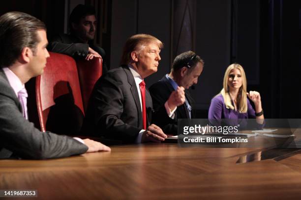 May 10: Donald Trump, Donald Trump Jr and Ivanka Trump during the Season Finale of the Celebrity Apprentice on May 10, 2009 in New York City.
