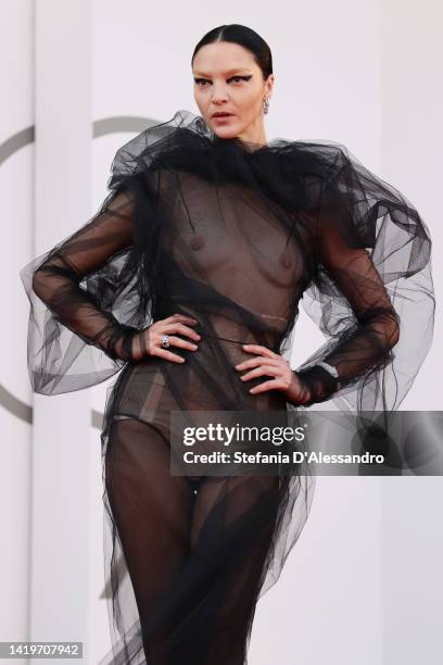 Mariacarla Boscono attends the opening ceremony of the 79th Venice International Film Festival on August 31, 2022 in Venice, Italy.