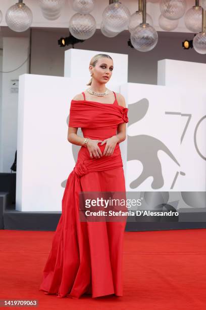 Emma Chamberlain attends the opening ceremony of the 79th Venice International Film Festival on August 31, 2022 in Venice, Italy.