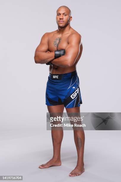 Ciryl Gane poses for a portrait during a UFC photo session on August 31, 2022 in Paris, France.
