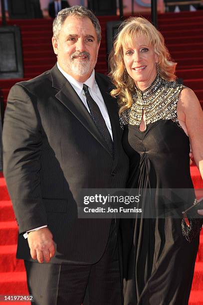 Producer Jon Landau and Julie Landau attend the "Titanic 3D" world premiere at the Royal Albert Hall on March 27, 2012 in London, England.