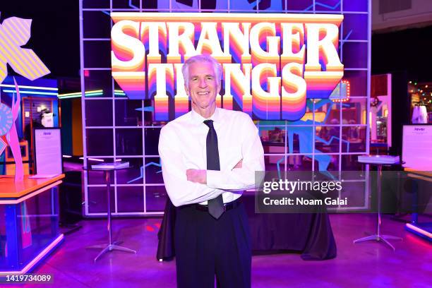 Matthew Modine attends Stranger Things: The Experience in NY and surprises fans on August 31, 2022 in New York City.