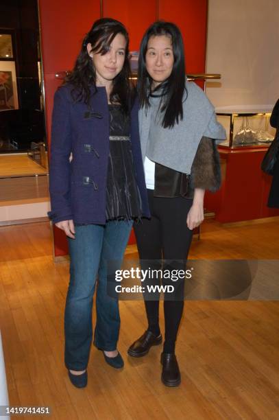 Cecilia Becker and mother Vera Wang attend Teen Vogue and Victoria Traina's holiday shopping event at Hogan Spring Street.