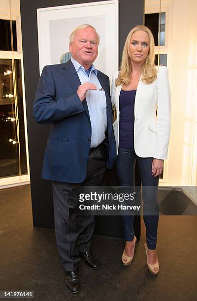John Fredriksen and Cecilie Fredriksen attend the private view of 'Anja Niemi: Do Not Disturb' at The Little Black Gallery on March 27, 2012 in...