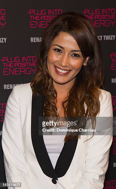 Karima Charni attends the Renault Twizy Launch at Atelier Renault on March 27, 2012 in Paris, France.