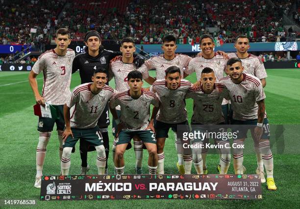 The Mexican National Team pose for a pictures prior to an international friendly between Mexico and Paraguay at Mercedes-Benz Stadium on August 31,...