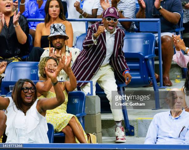 Spike Lee is seen at the 2022 US Open at USTA Billie Jean King National Tennis Center on August 31, 2022 in the Flushing neighborhood of the Queens...