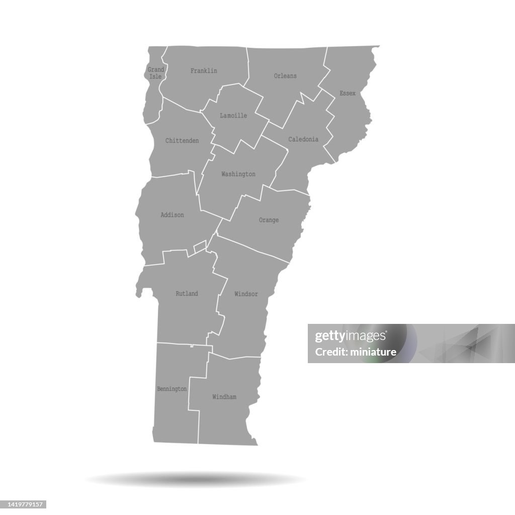 Vermont Map High-Res Vector Graphic
