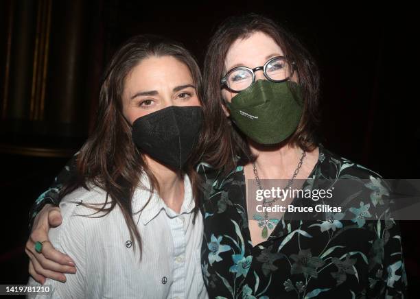 Sara Bareilles and Joanna Gleason pose backstage at "Into The Woods" on Broadway at The St. James Theater on August 31, 2022 in New York City....