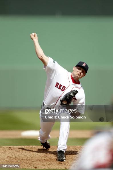 Boston Red Sox Mark Melancon in action, pitching vs Miami Marlins ...