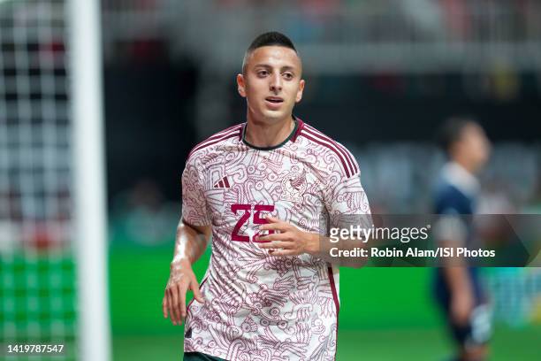 Roberto Alvarado of Mexico during a game between Paraguay and Mexico at Mercedes-Benz Stadium on August 31, 2022 in Atlanta, Georgia.