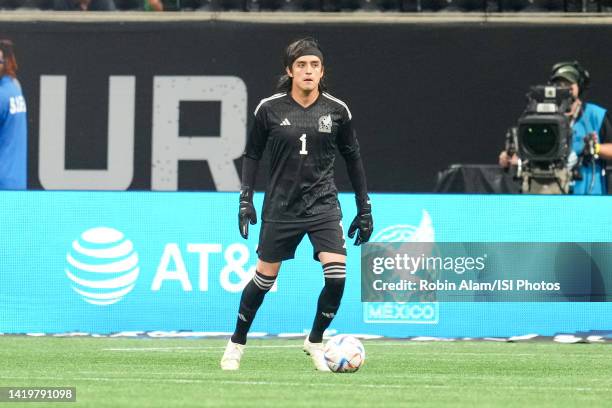 Carlos Acevedo of Mexico during a game between Paraguay and Mexico at Mercedes-Benz Stadium on August 31, 2022 in Atlanta, Georgia.