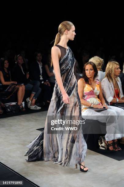 Marike Le Roux on the runway at Max Azria\'s spring 2010 show at Bryant Park Tent.