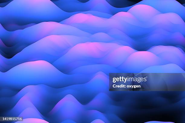 abstract blue purple flowing seamless pattern peak mountain hills aqua curve waves background. high quality - high tech beauty stockfoto's en -beelden