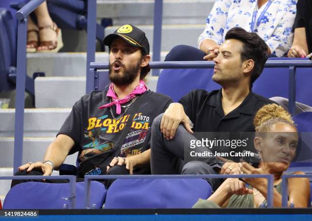 Jared Leto attends the victory of Serena Williams during Day 3 of the US Open 2022, 4th Grand Slam of the season, at the USTA Billie Jean King...