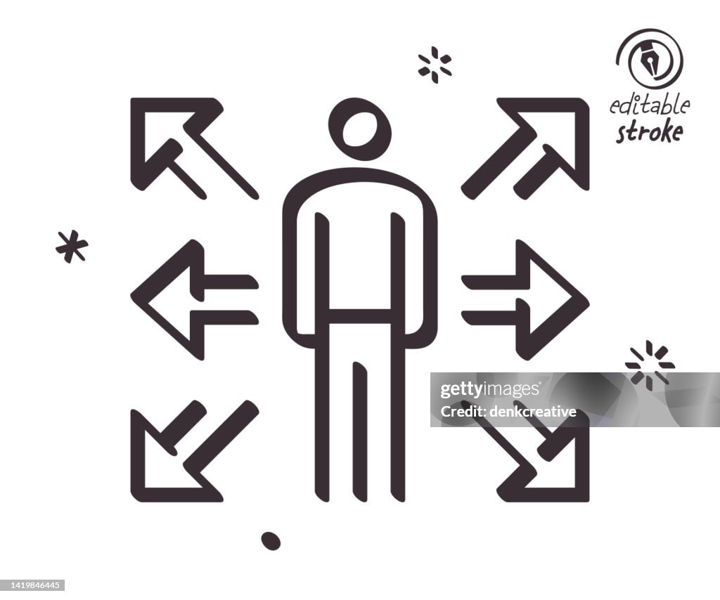 Verspielte Linienillustration für die gemeinsame Verteilung