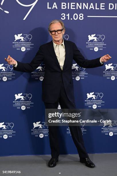 Bill Nighy attends the photocall for "Living" at the 79th Venice International Film Festival on September 01, 2022 in Venice, Italy.