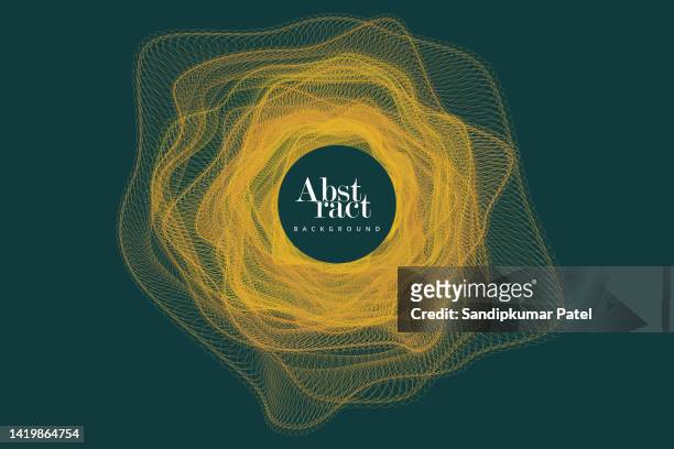 vector abstract background with dynamic golden line waves - fabulous swirls stock illustrations