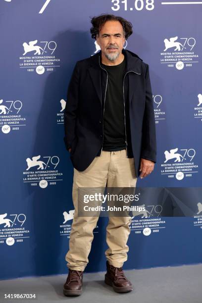 Director Alejandro Gonzalez Inarritu attends the photocall for the Netflix film "Bardo" at the 79th Venice International Film Festival on September...