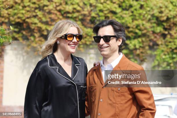 Greta Gerwig and Director Noah Baumbach during the 79th Venice International Film Festival on September 01, 2022 in Venice, Italy.