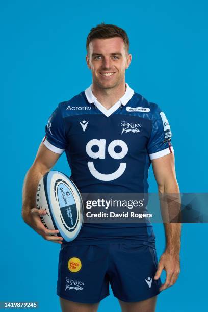 George Ford of Sale Sharks poses during the Gallagher Premiership Rugby Season Launch at Twickenham Stadium on September 01, 2022 in London, England.