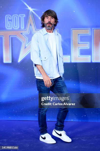 Santi Millan presents "Got Talent 8" at the Mediaset Studios on September 01, 2022 in Madrid, Spain.