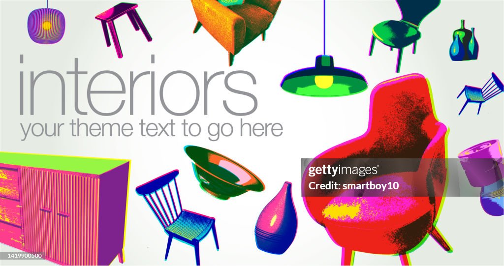Interior Design Poster Or Banner High-Res Vector Graphic - Getty Images