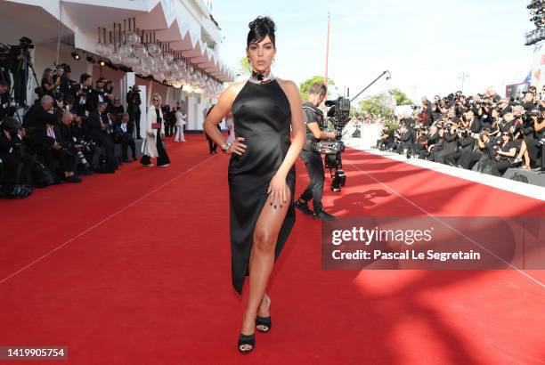 Georgina Rodriguez attends the "Tar" red carpet at the 79th Venice International Film Festival on September 01, 2022 in Venice, Italy.