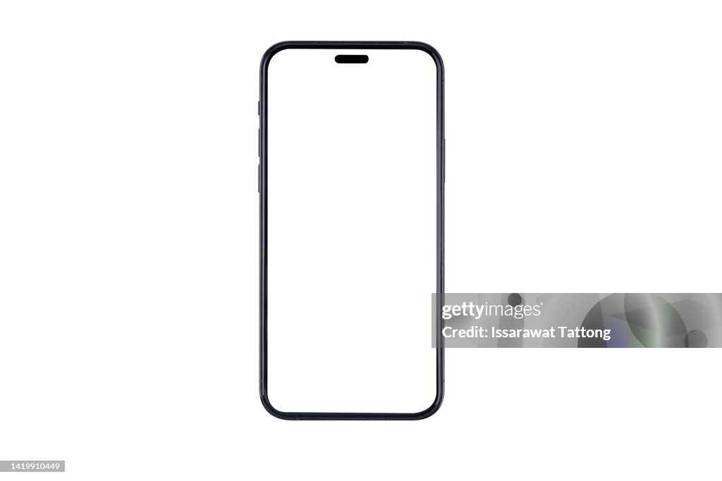 New phone front isolated on white background