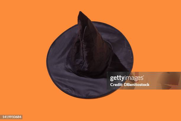 Broche Strass Citrouille Chapeau De Sorcière Plaqué Or - Émail Cristal Halloween - Cadeau Femme Fille