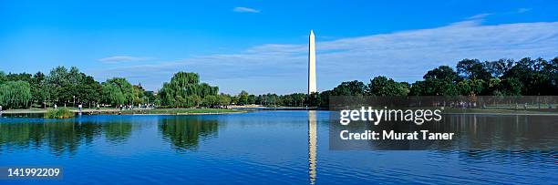 monument reflecting into a pond - reflecting pool stock pictures, royalty-free photos & images