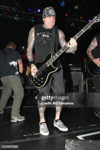 October 5: Evan Seinfeld, bass player and lead singer of Biohazard at club Irving Plaza on October 5, 2008 in New York City.