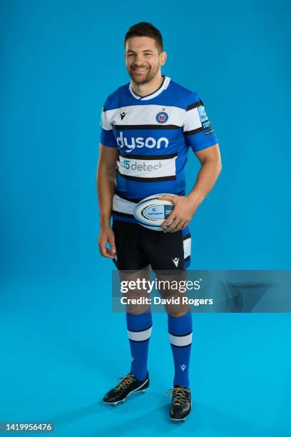 Charlie Ewels of Bath Rugby poses during the Gallagher Premiership Rugby Season Launch at Twickenham Stadium on September 01, 2022 in London, England.